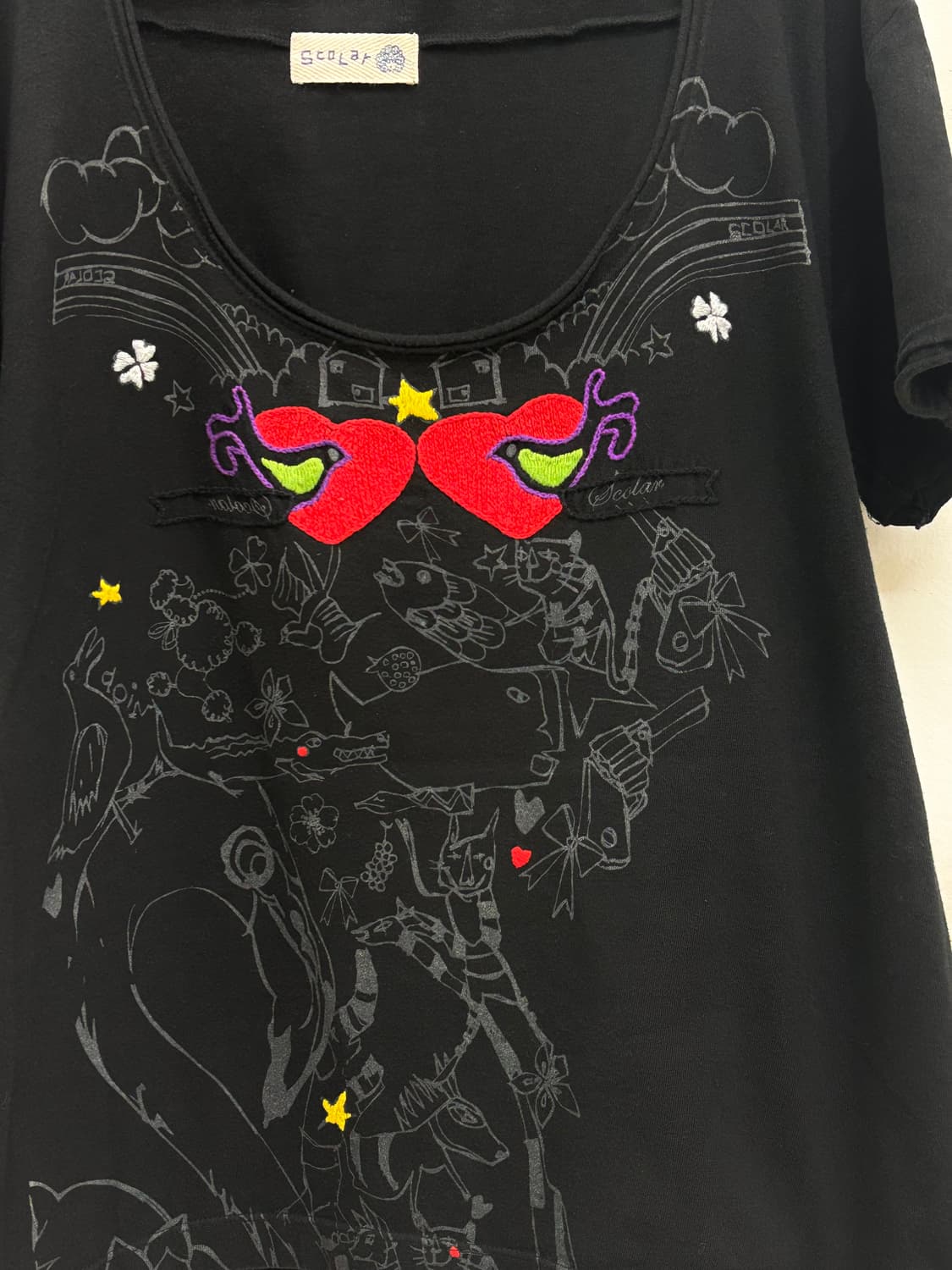 빈티지 Scolar 키치 티셔츠 상품이미지7