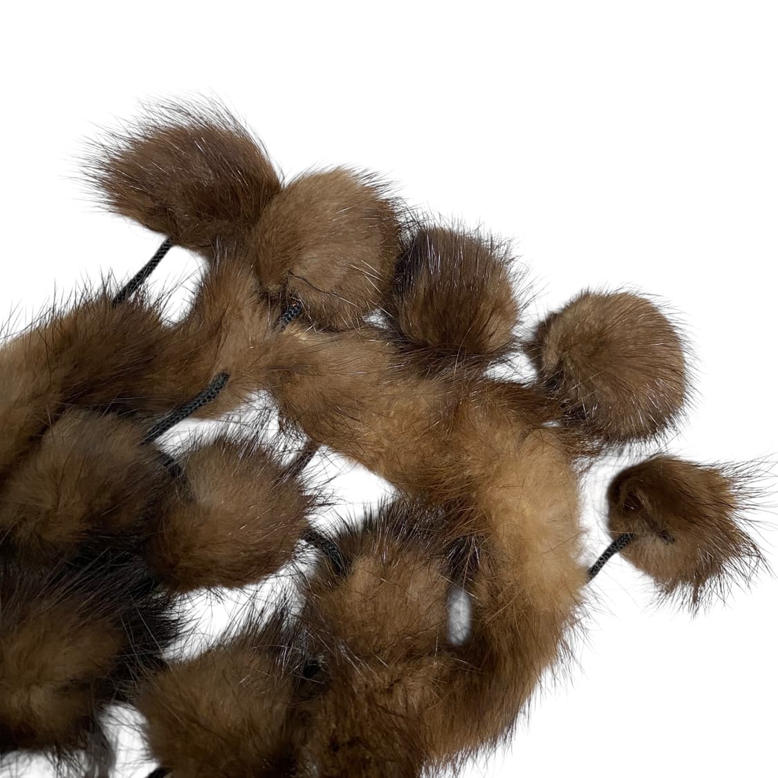 브라운 구슬털 짜임 머플러  상품이미지4