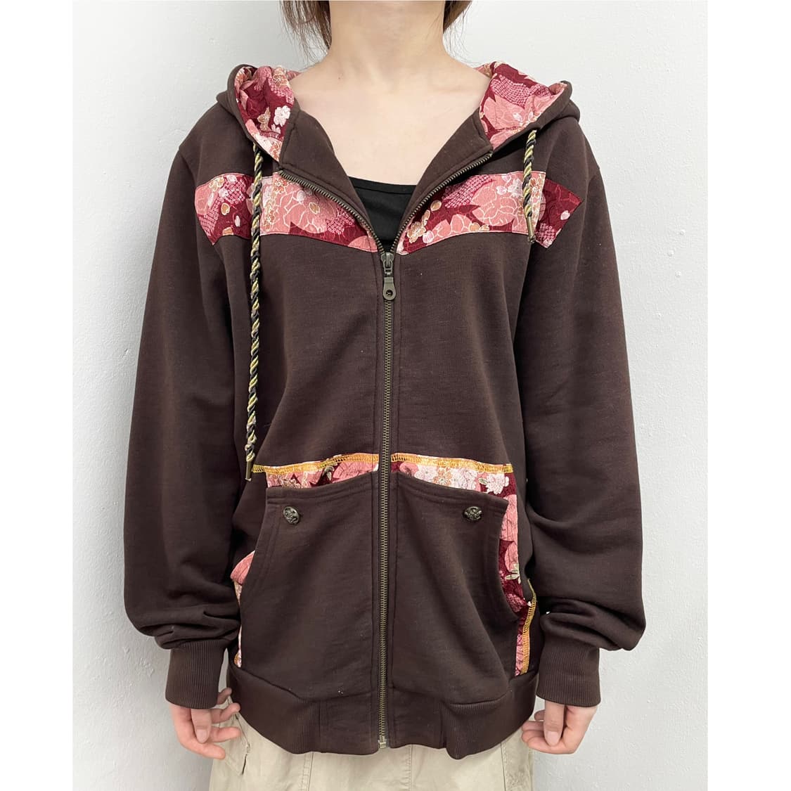 오리엔탈 사쿠라 레이어드 후드집업 상품이미지1