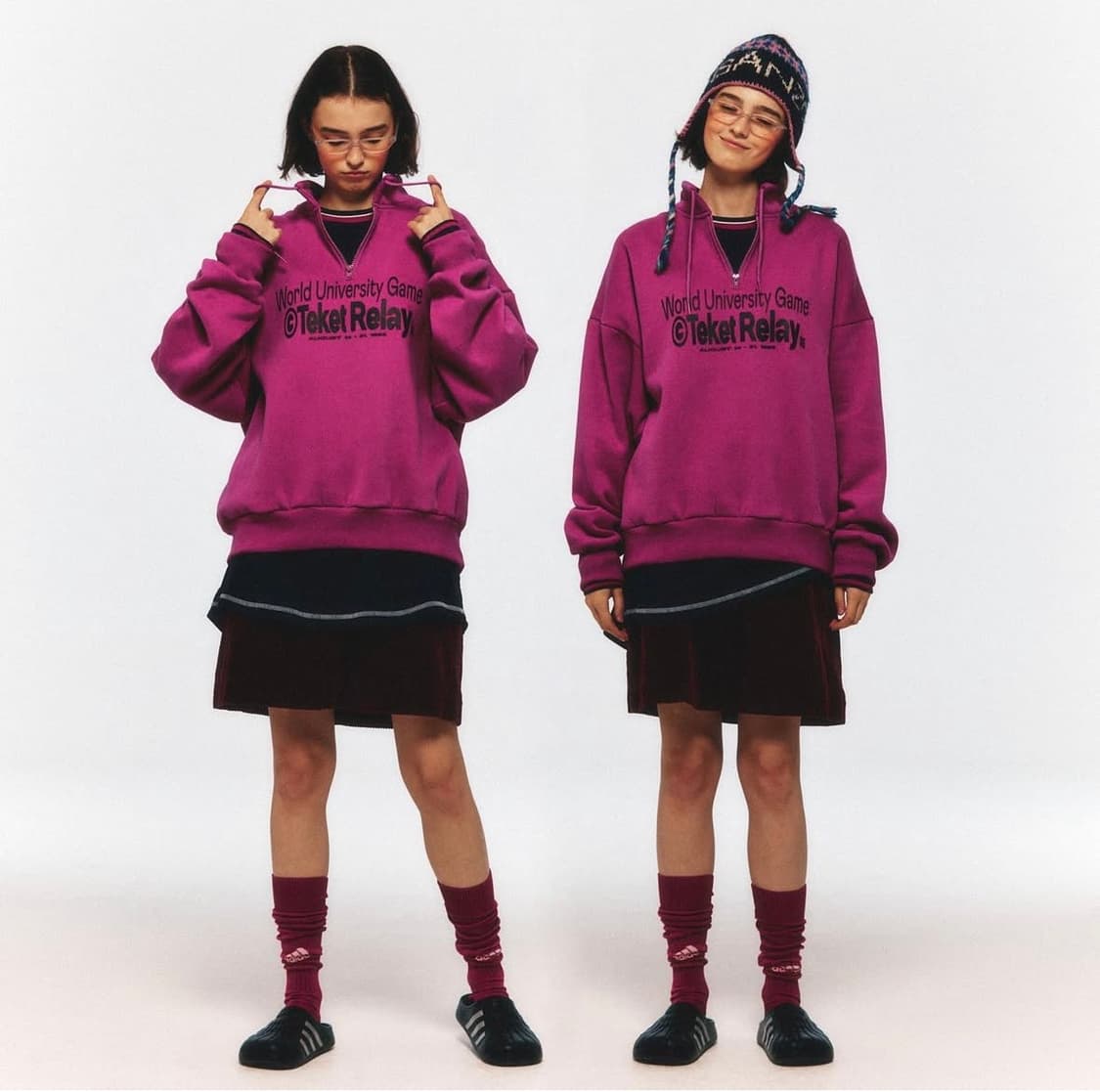 테켓 세컨드홈 하프집업 핑크 M 상품이미지6