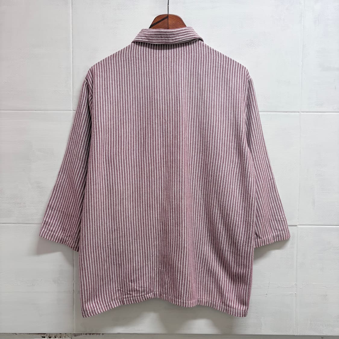 둥근카라 핀스트라이프 마린 셔츠 블라우스  (JPN) 상품이미지6