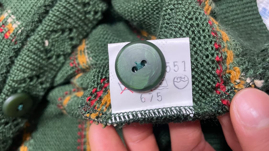 JPN 80s~90s 일본 빈티지 레트로 모리걸 노르딕 패턴 니트 가디건 상품이미지9