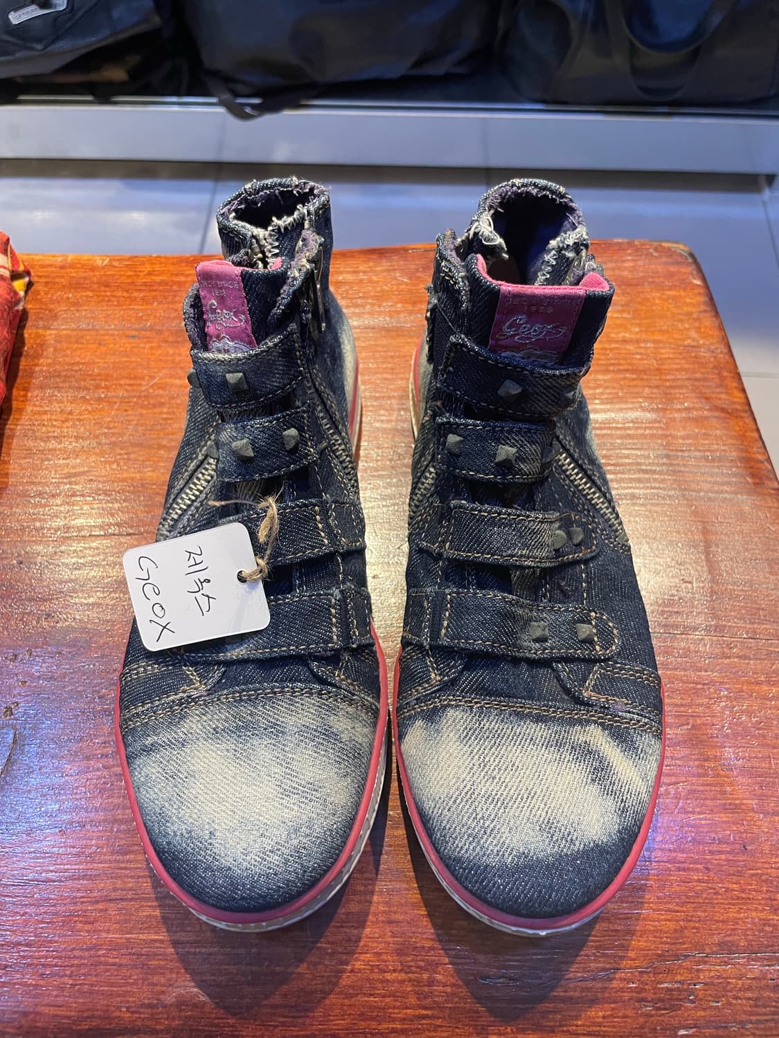 제옥스 geox 데님 하이탑 스니커즈 245 상품이미지1