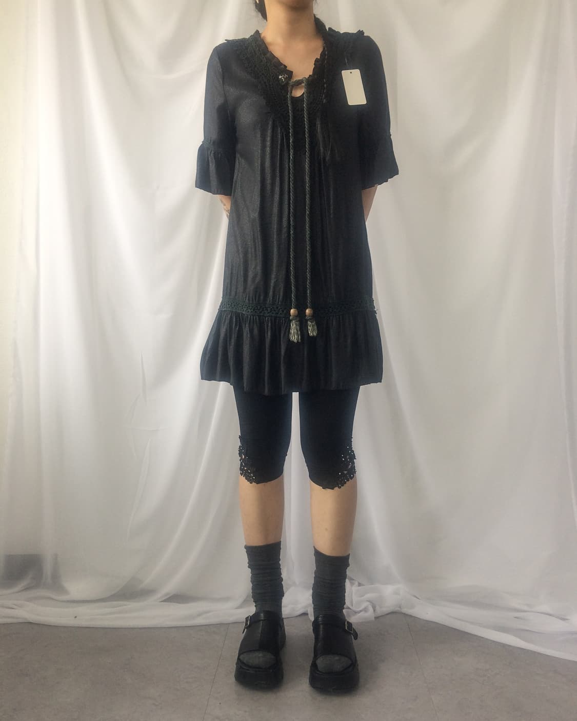 Crochet trimming onepiece 상품이미지1