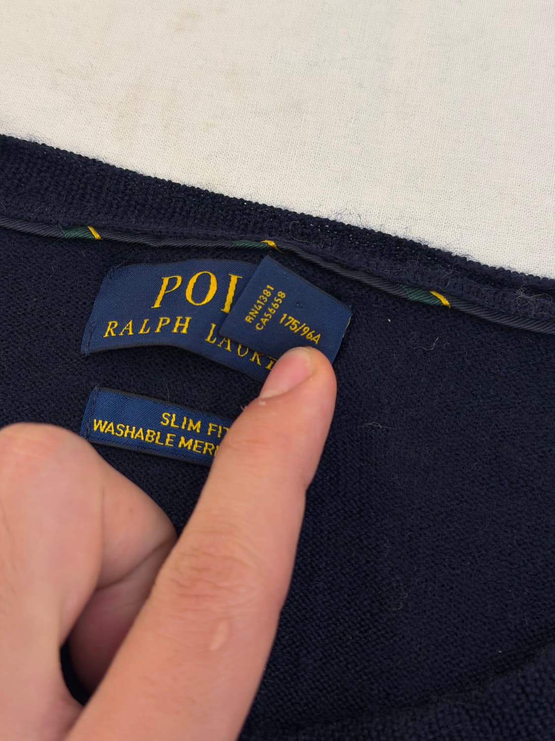 폴로 랄프로렌 메리노 울 니트 네이비 상품이미지4