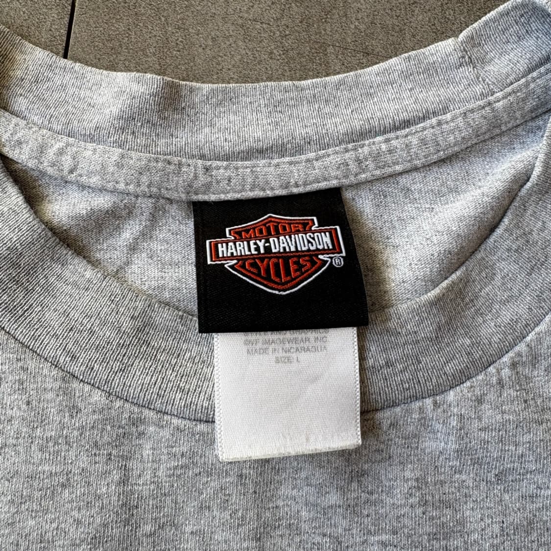 할리데이비슨 정품 그레이 긴팔 티셔츠 상품이미지6