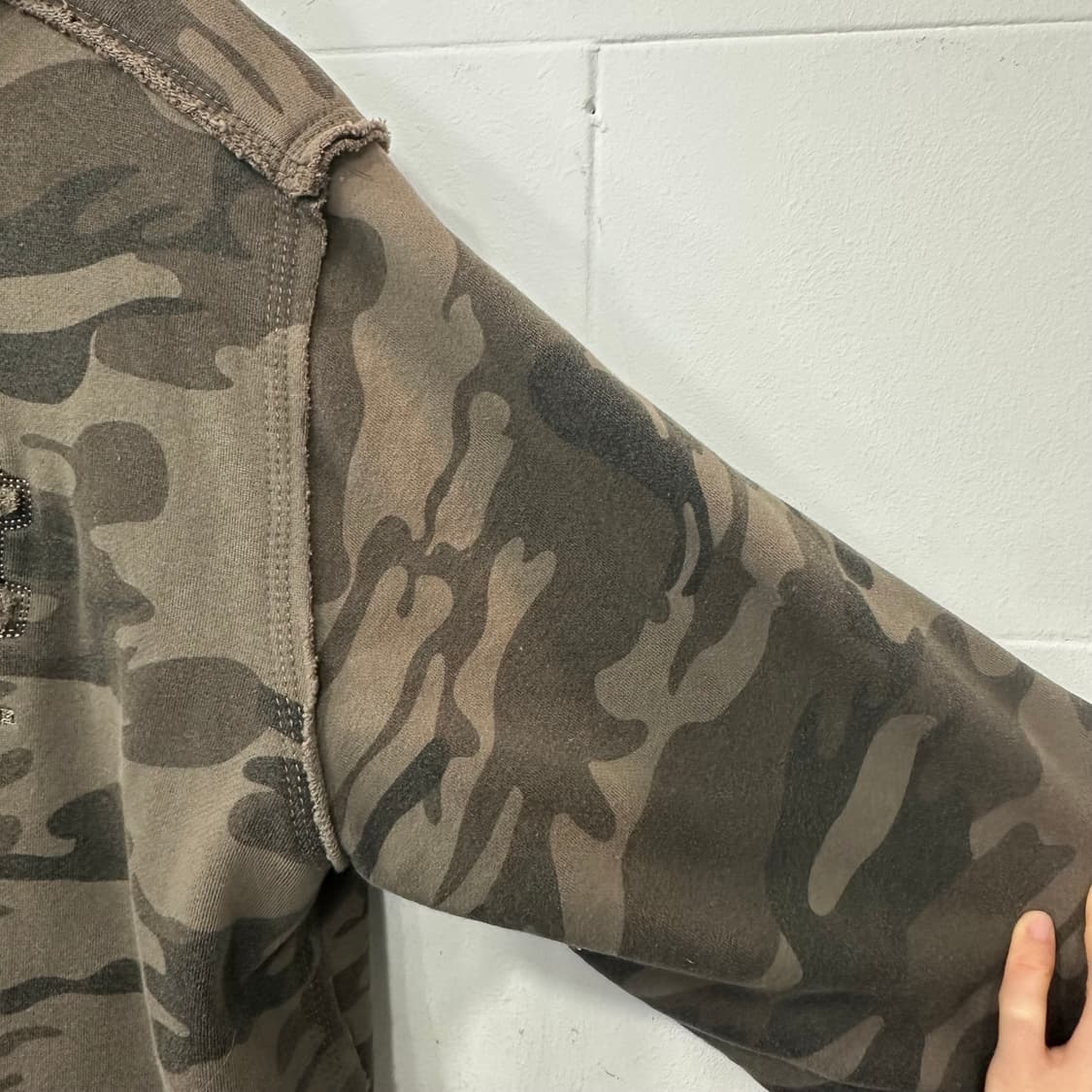 쇼트 카모 후드집업 상품이미지3