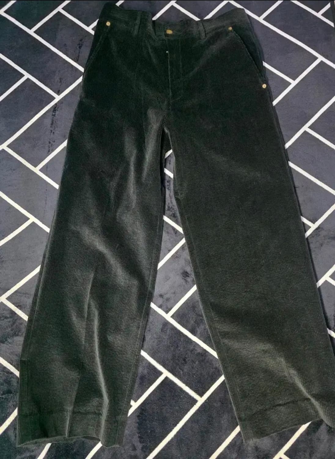 비욘드클로젯 바시티 웨일 코듀로이 팬츠 블랙 M 상품이미지1