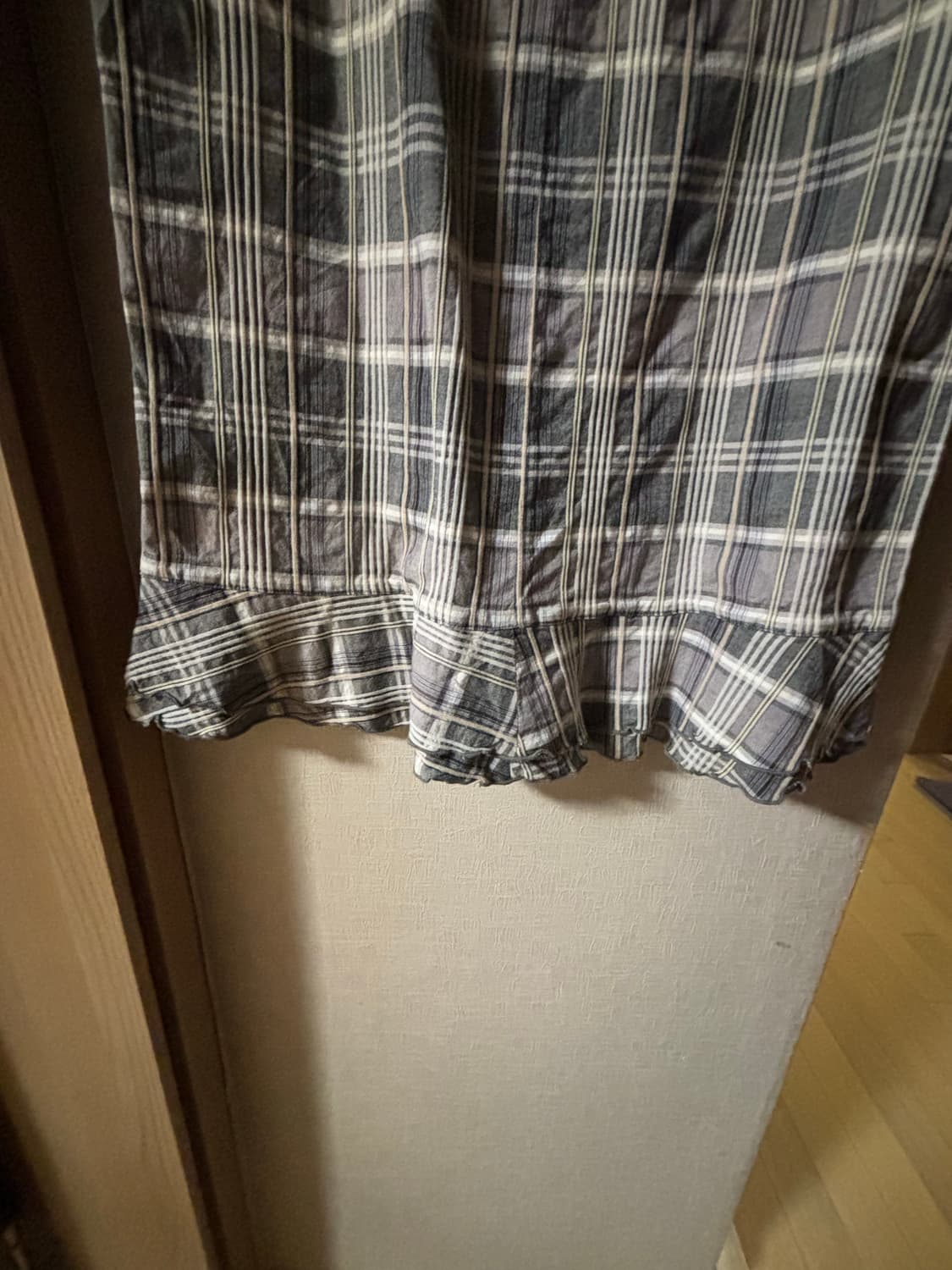 빈티지 체크 롱스커트 상품이미지2