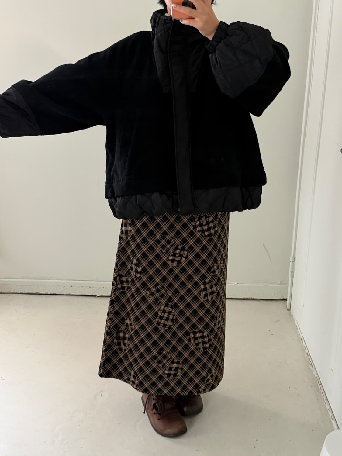 일본빈티지 울 패딩 셔링 자켓 상품이미지4