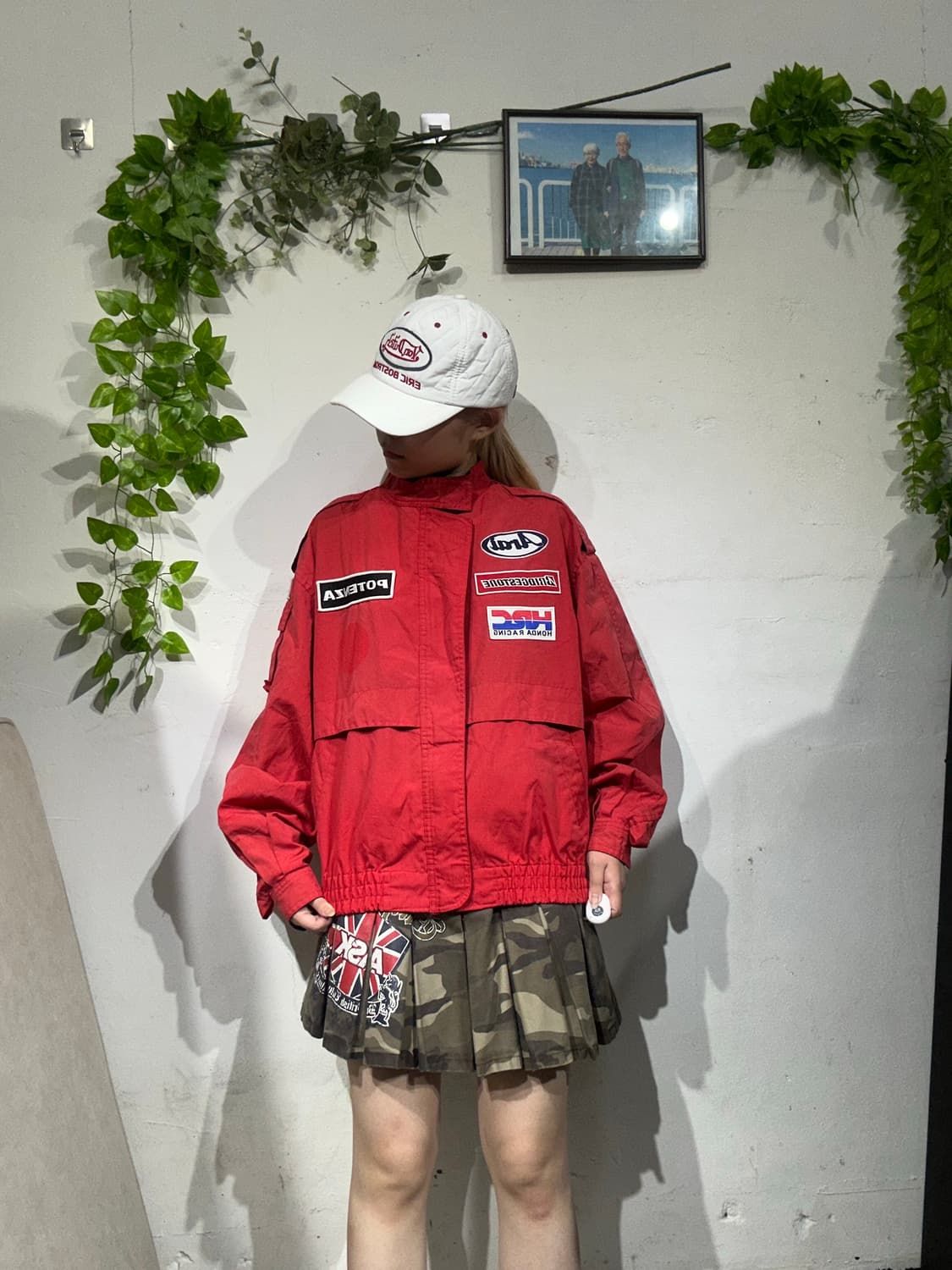 일본 빈티지 레드 레이싱 아라이 자켓  상품이미지2