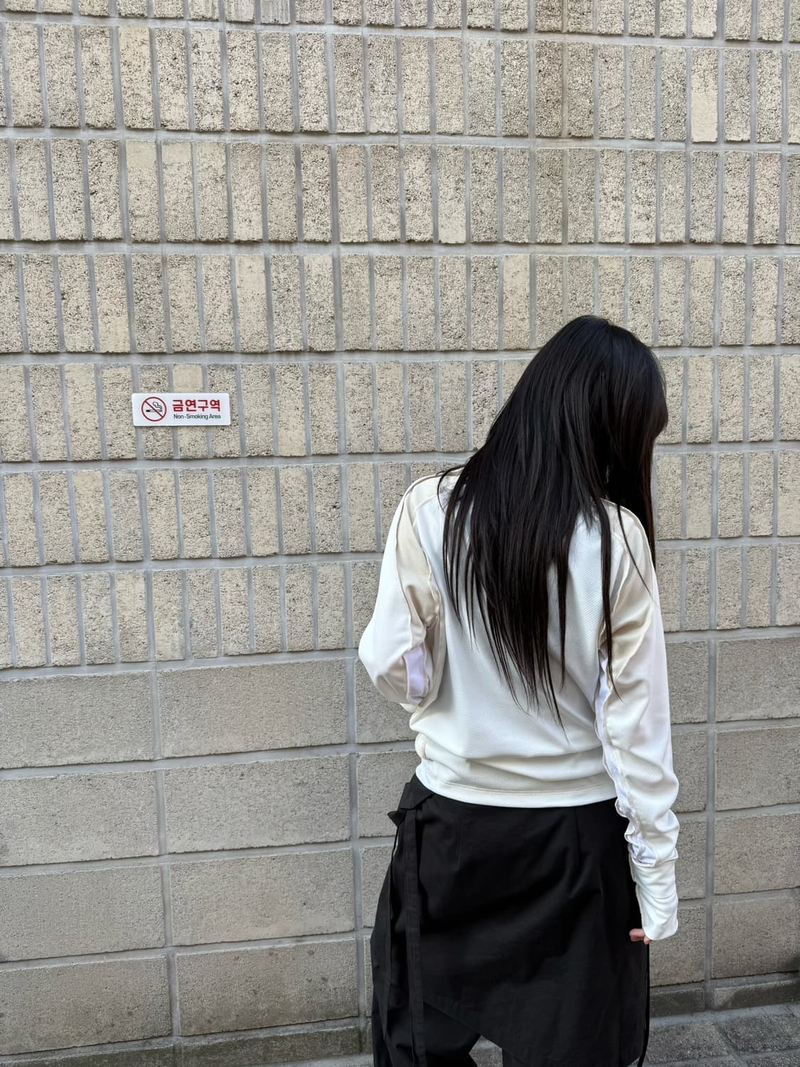 혜인 서 화이트 하프집업 져지 롱 슬리브 상품이미지5