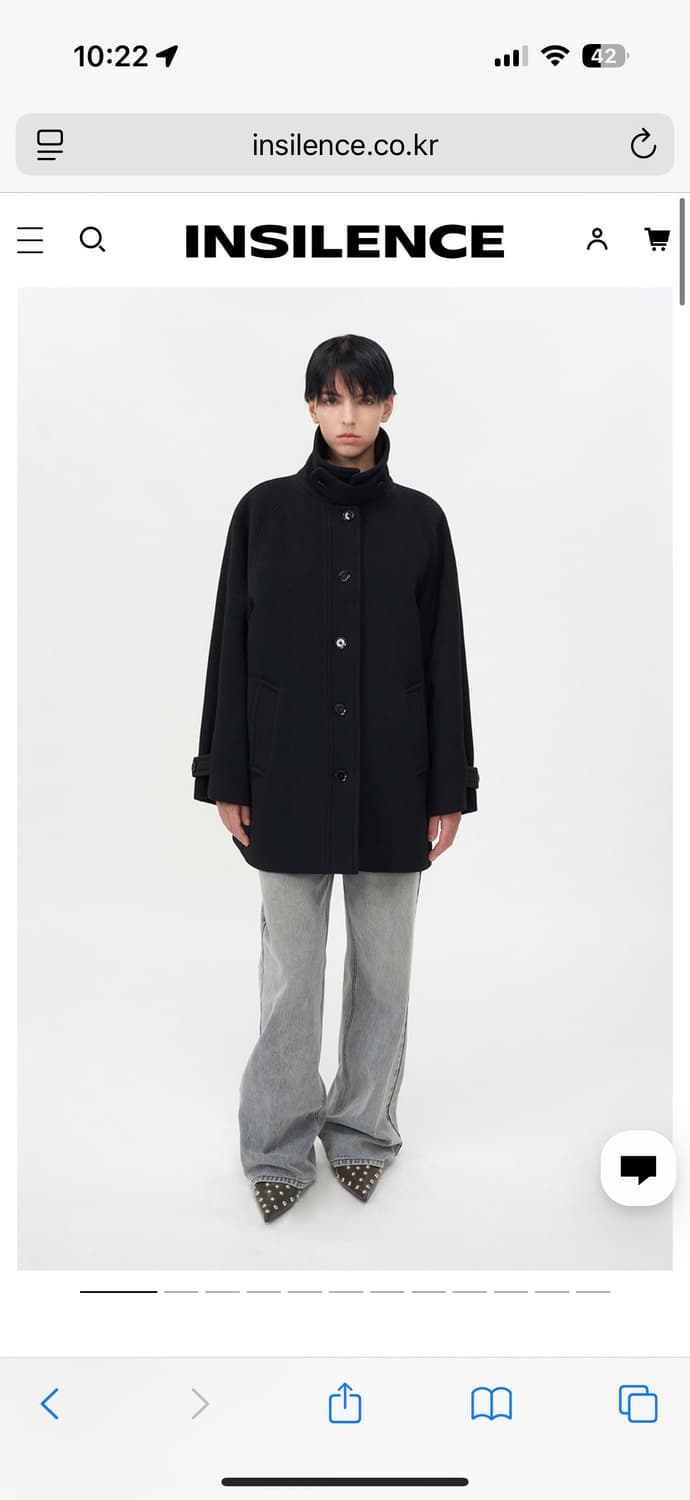 인사일런스 하프발마칸코트 블랙M 상품이미지1