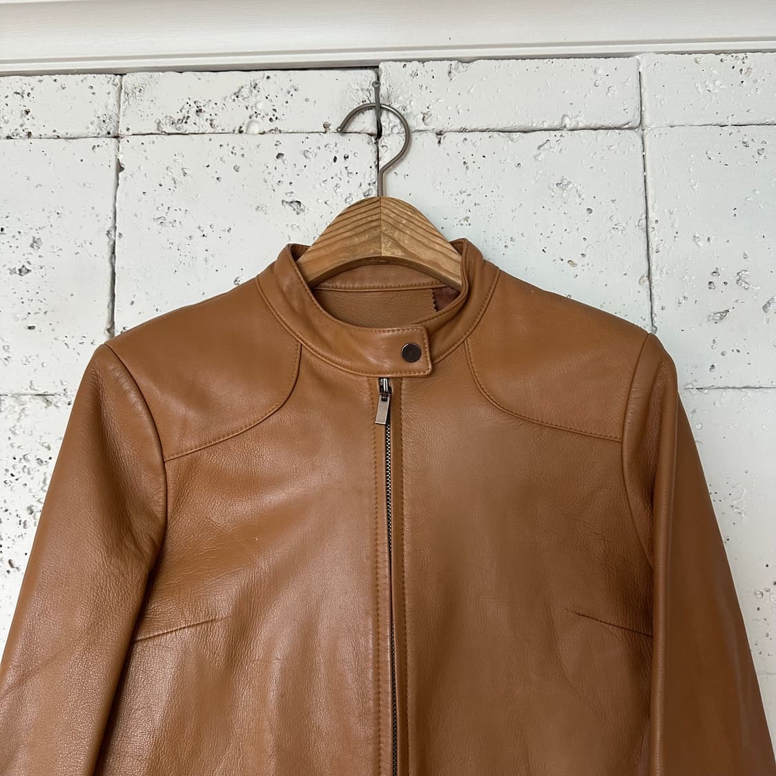 우먼55 빈티지 양가죽 싱글 자켓 상품이미지2