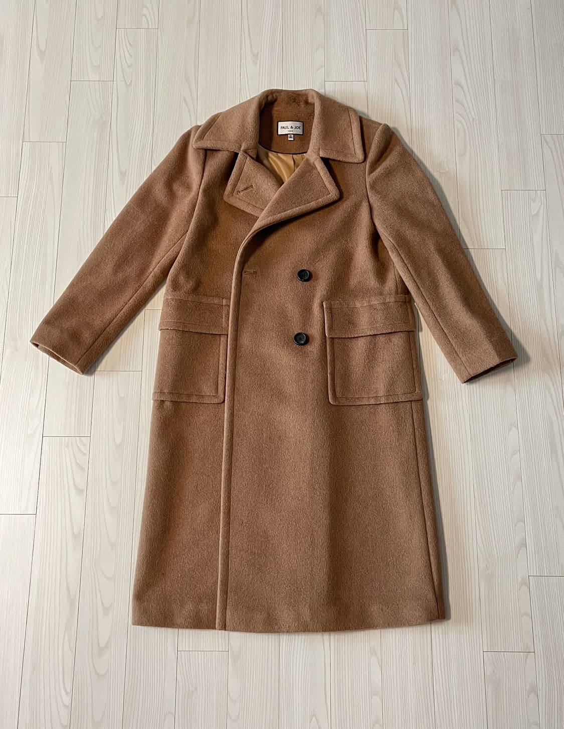 폴앤조 캐시미어 울 블렌딩 더블 롱코트 상품이미지2