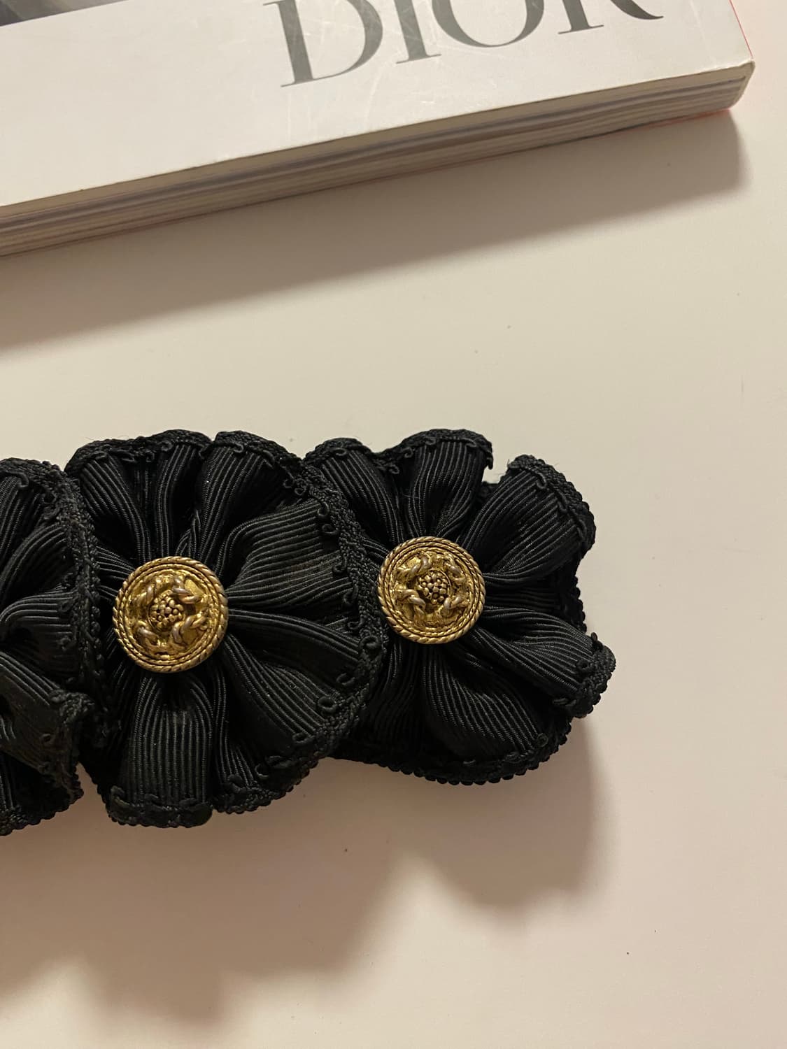 빈티지 패브릭 플리츠 헤어핀 헤어 악세사리 상품이미지4