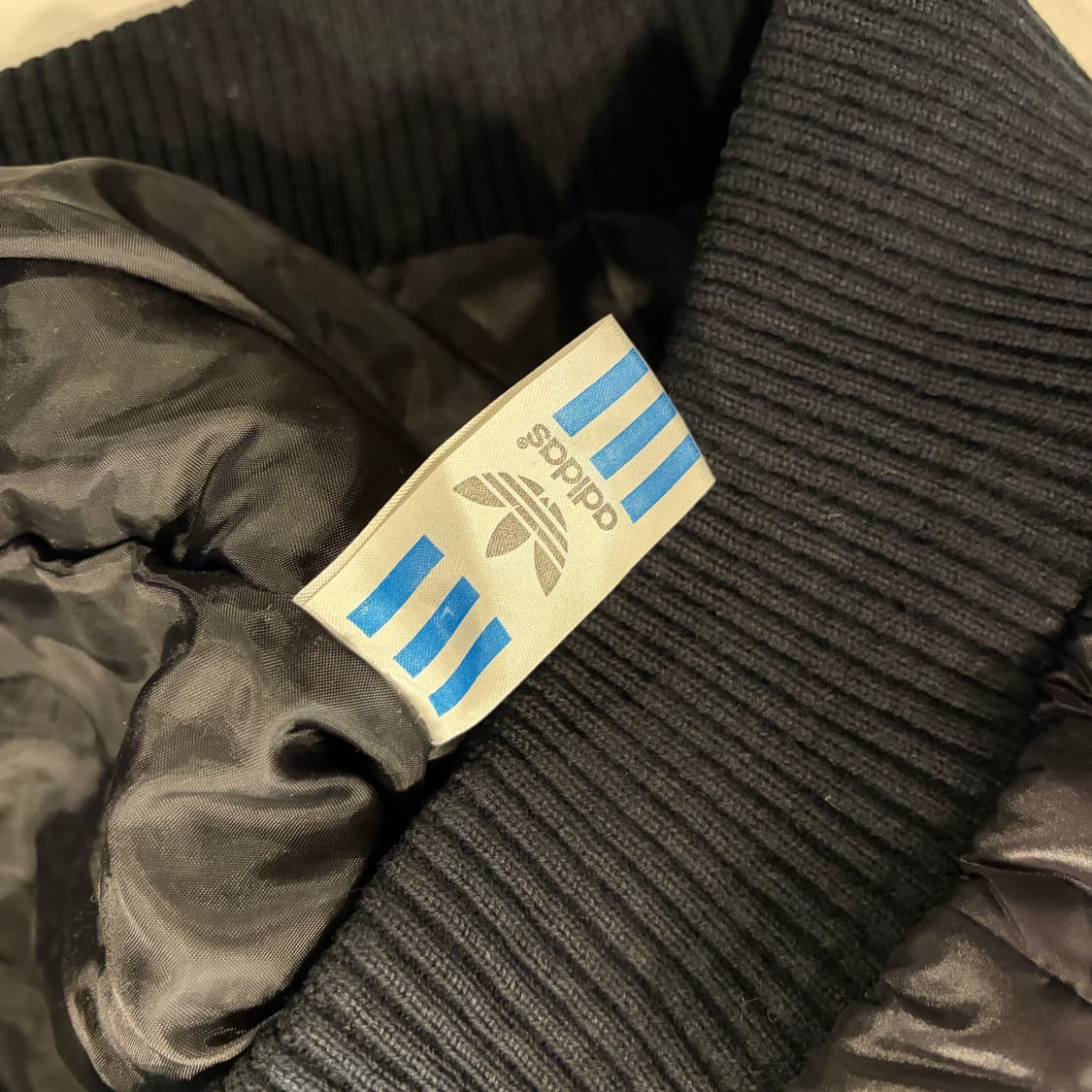 00s 아디다스 3선 빅로고 패딩 자켓 블랙/옐로우 C995 상품이미지8