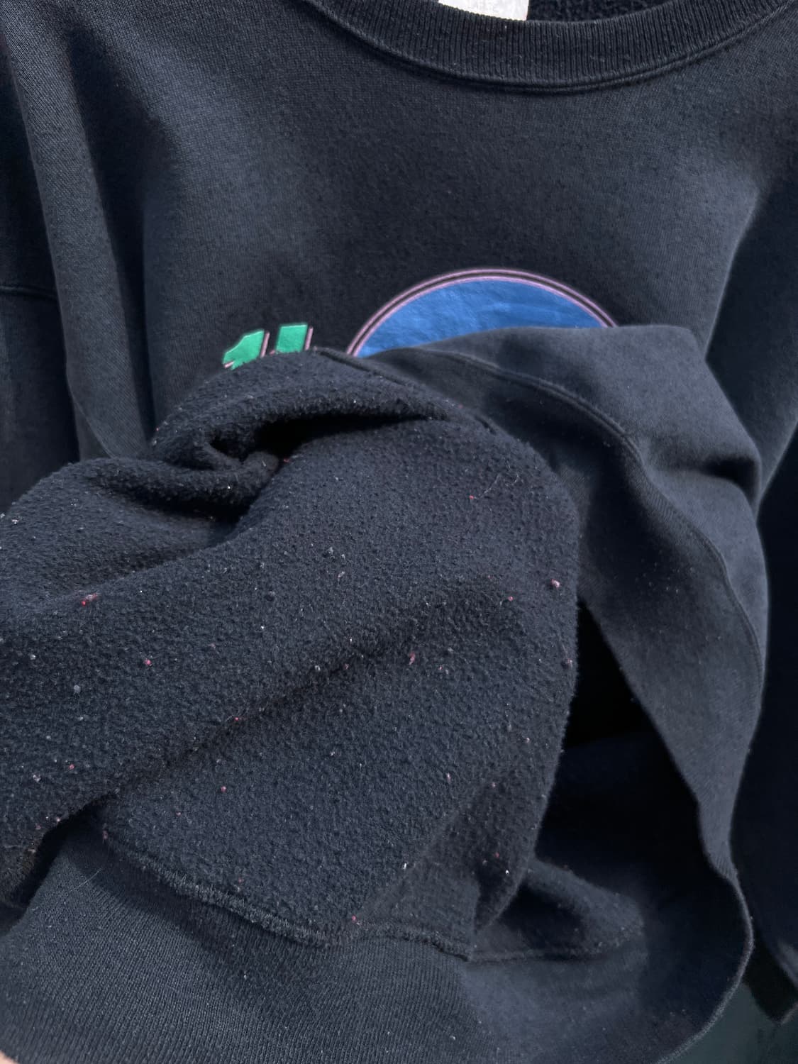 [L]90's 하드락 카페 USA Made 보스턴 블랙 스웻셔츠 상품이미지4