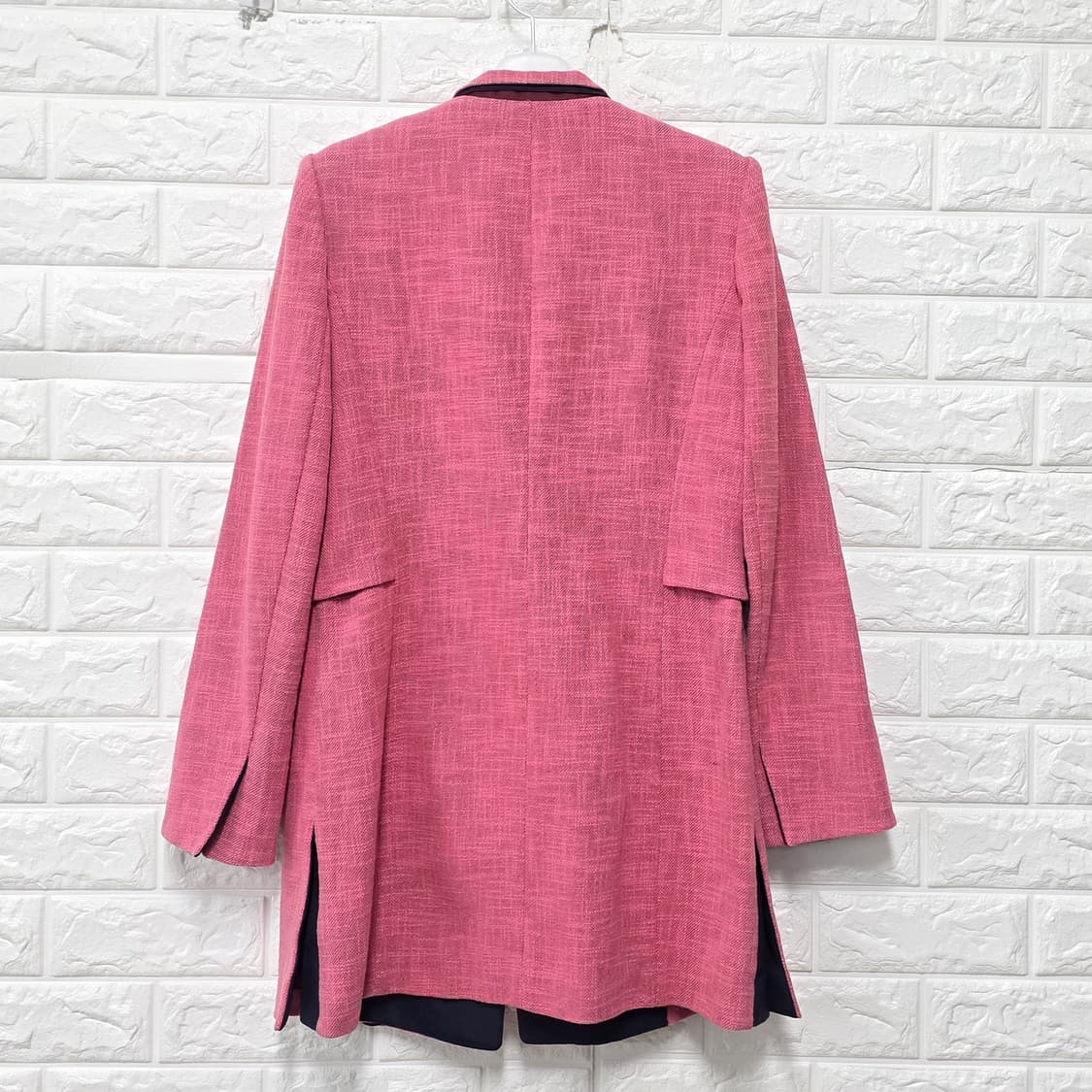 택포) 샤틴 SATIN 핑크 트위드 자켓 M 상품이미지4