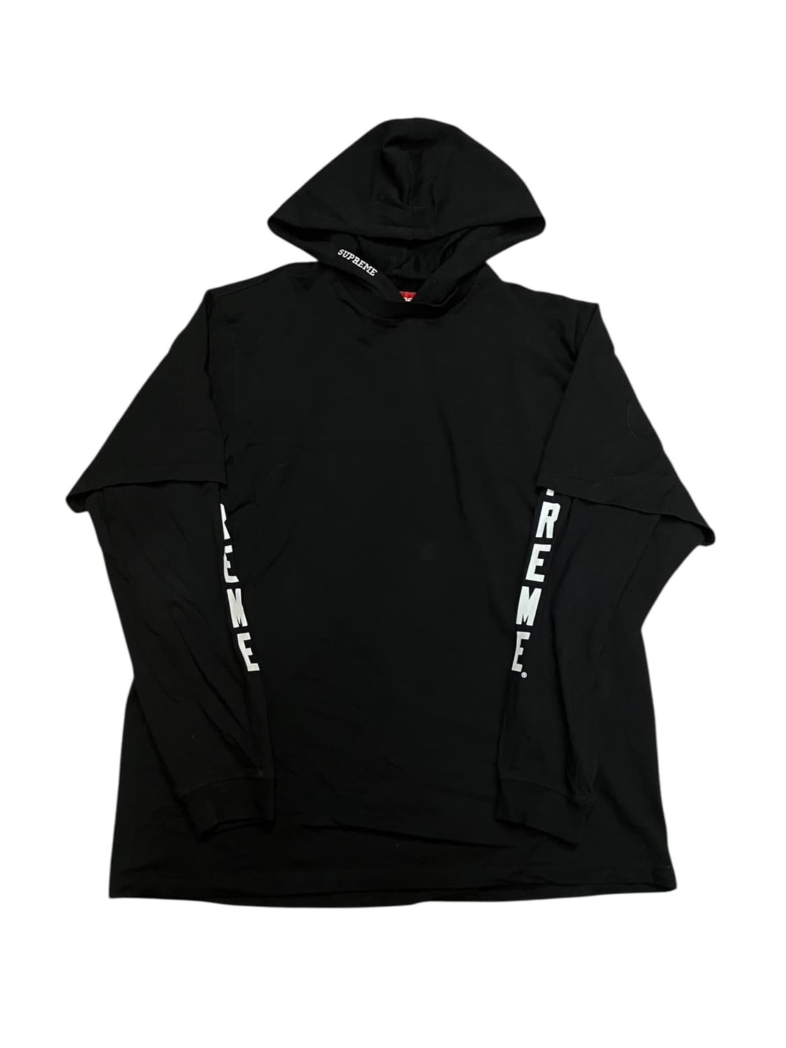 슈프림 후드 긴팔티셔츠 블랙 L   #csz1803 상품이미지3