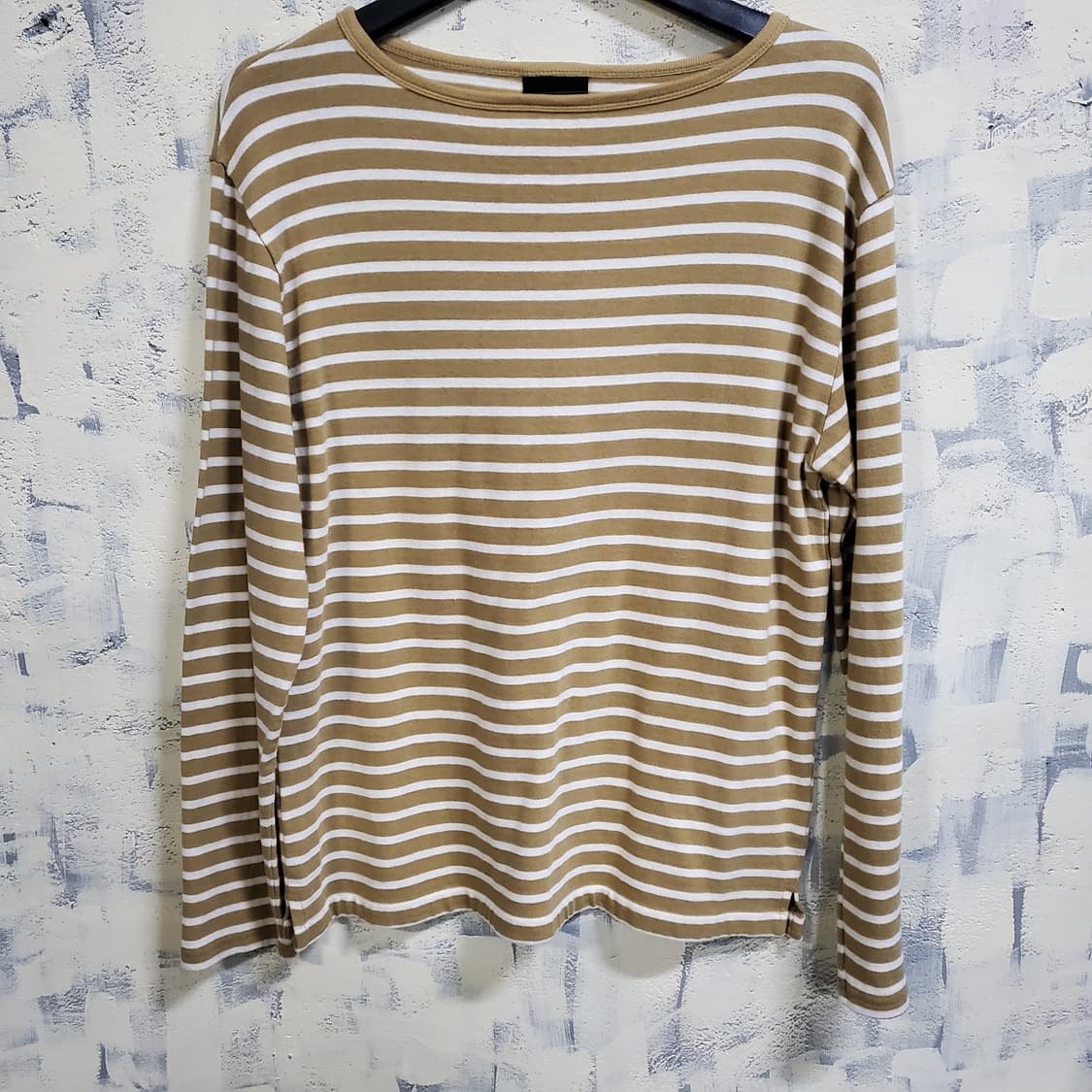 유니폼브릿지 스트라이프 브라운 긴팔티  상품이미지1