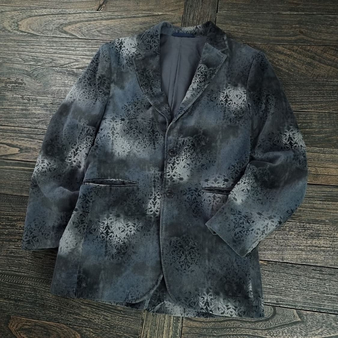 [겐조옴므] 90'S 아카이브 다마스크 자카드 벨벳 블레이저 P01460 상품이미지1