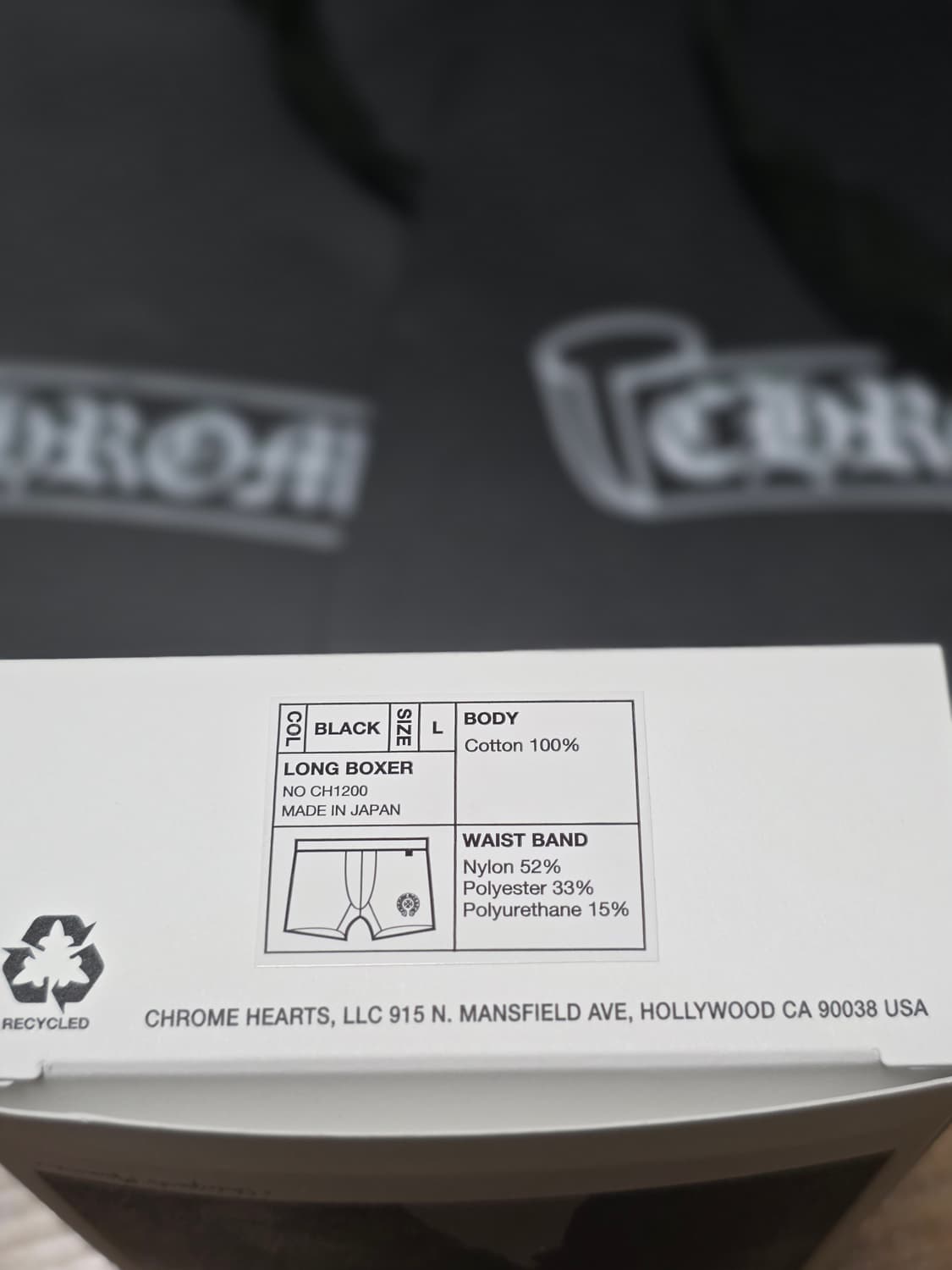 크롬하츠 복서브리프 블랙 L 상품이미지2