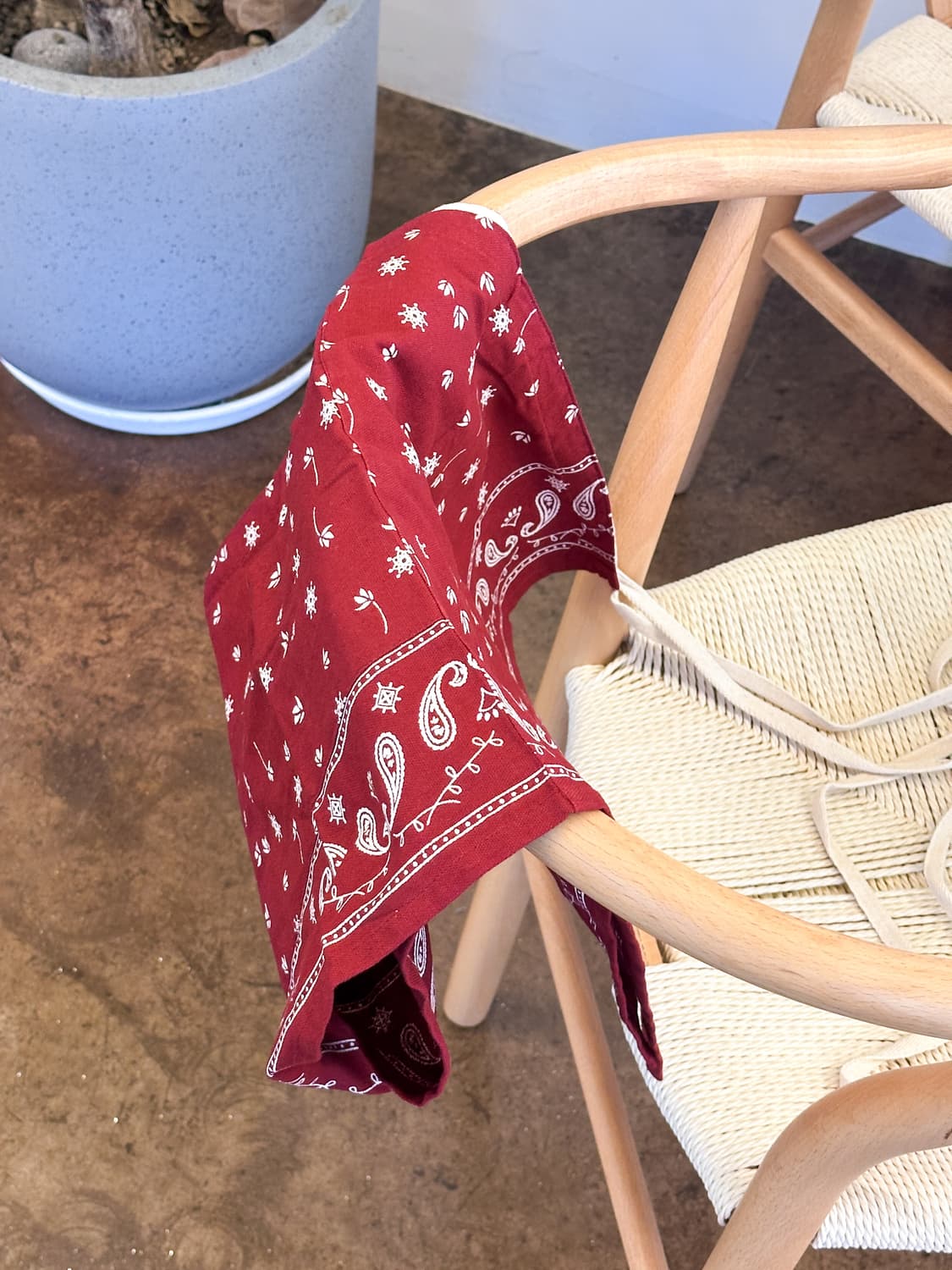 ❤️버건디 페이즐리 하프 앞치마🌿 | ZAKANAKA 상품이미지5