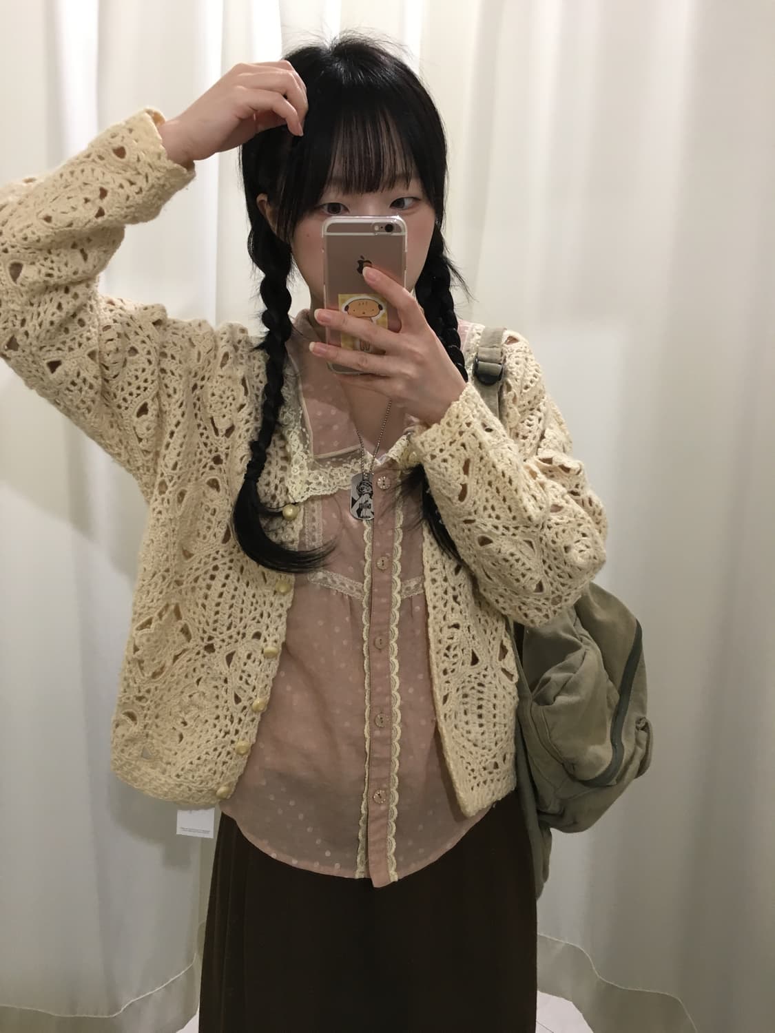 울 크로쉐 가디건 상품이미지5