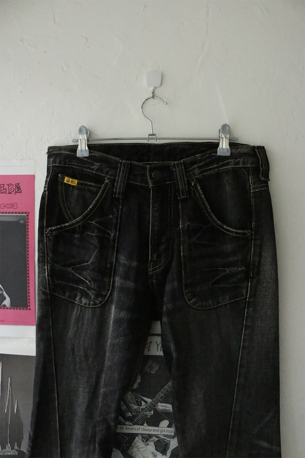 Lee 블랙 부츠컷 데님 팬츠  상품이미지4