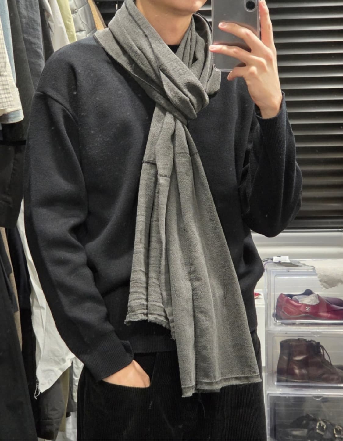 자바워키 그레이 스카프 머플러 상품이미지3