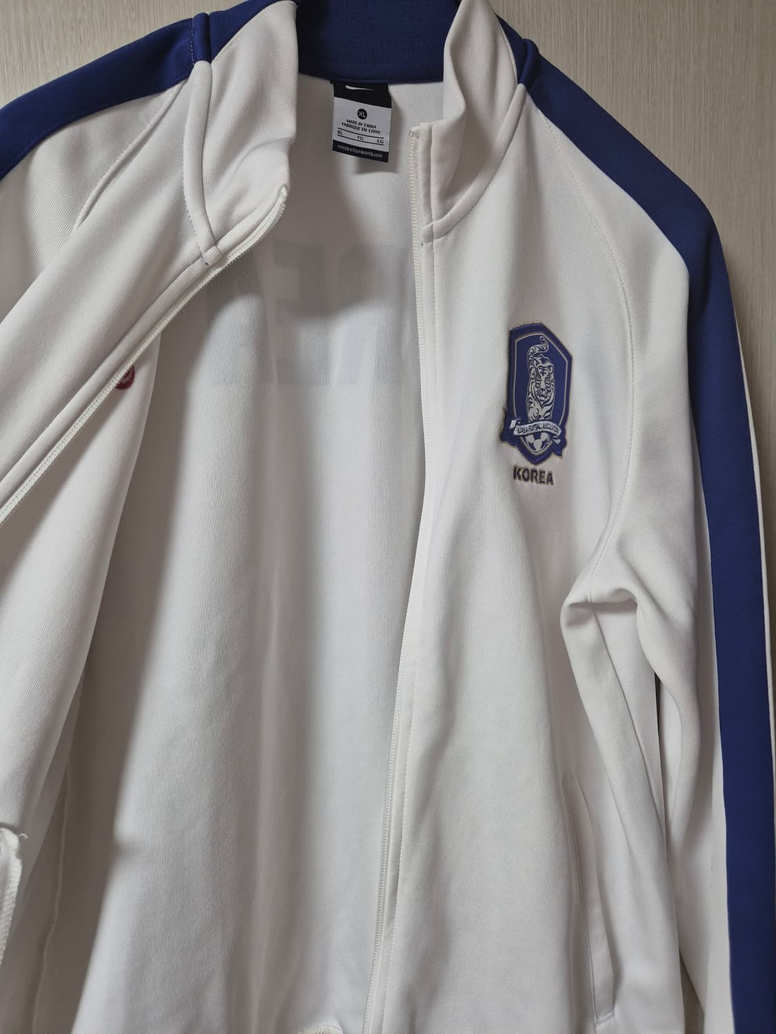 나이키 코리아 국대 화이트 트랙탑 져지집업 XL 상품이미지6