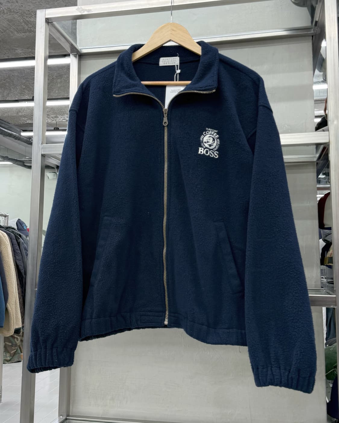 산토리 커피보스 COFFEE BOSS 네이비 플리스 후리스 자켓 상품이미지1