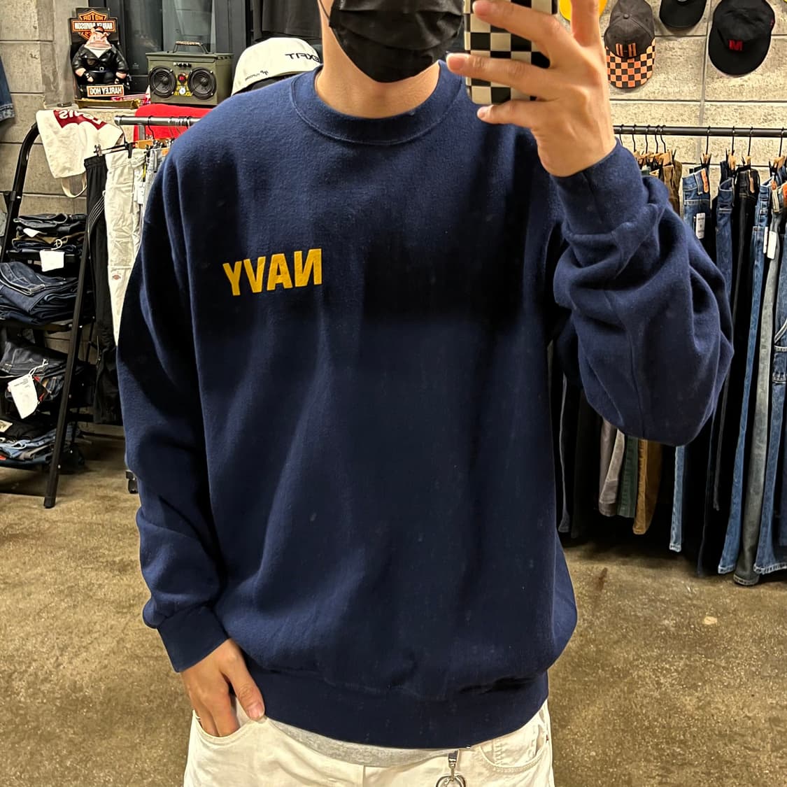 90s NAVY 밀리터리 스웻셔츠 (105) 상품이미지5