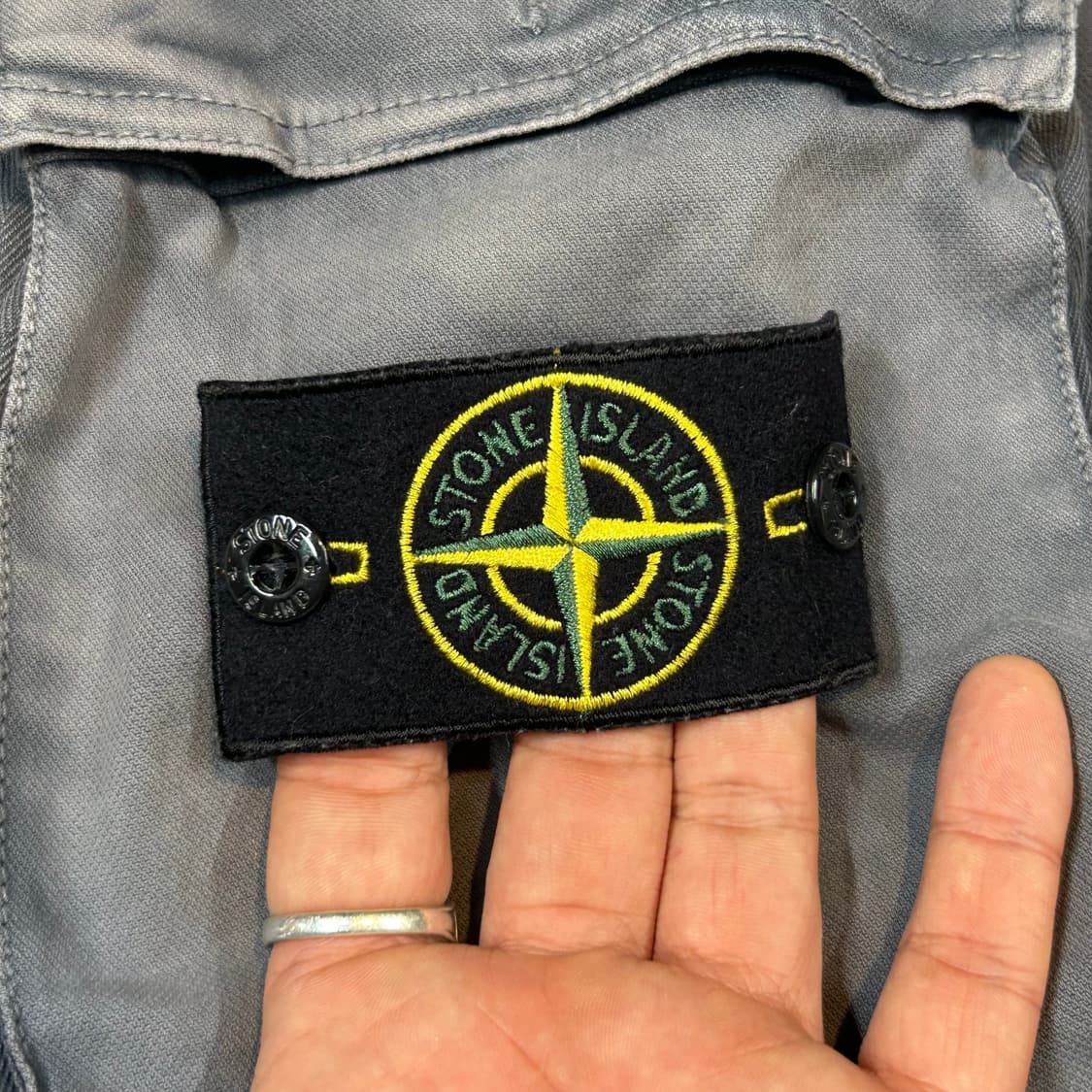 34inch) 스톤아일랜드 카고 바지 그레이 상품이미지4