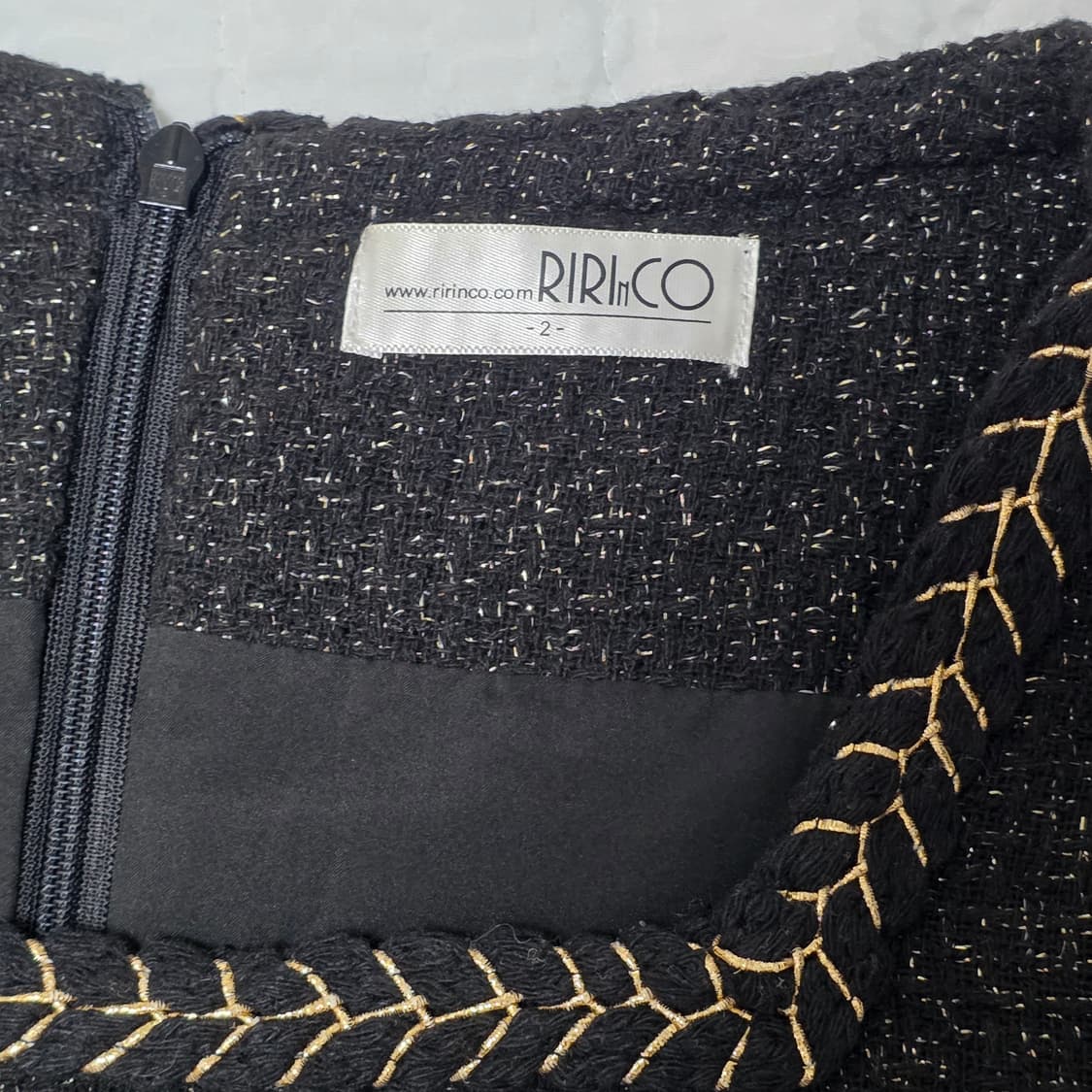 빈티지 블랙 트위드 연말 원피스 상품이미지4