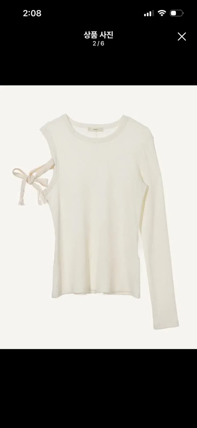 렉토 컷아웃 롱슬리브 화이트 상품이미지2