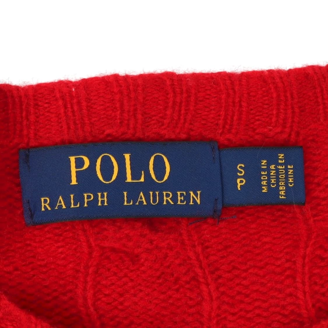 폴로 랄프로렌 레드 메리노울 캐시미어 케이블 니트 상품이미지8
