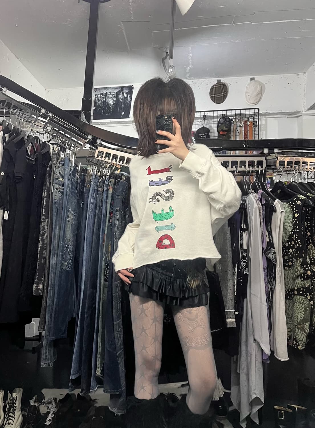 디젤 파린팅 크롭 롱슬리브 상품이미지1