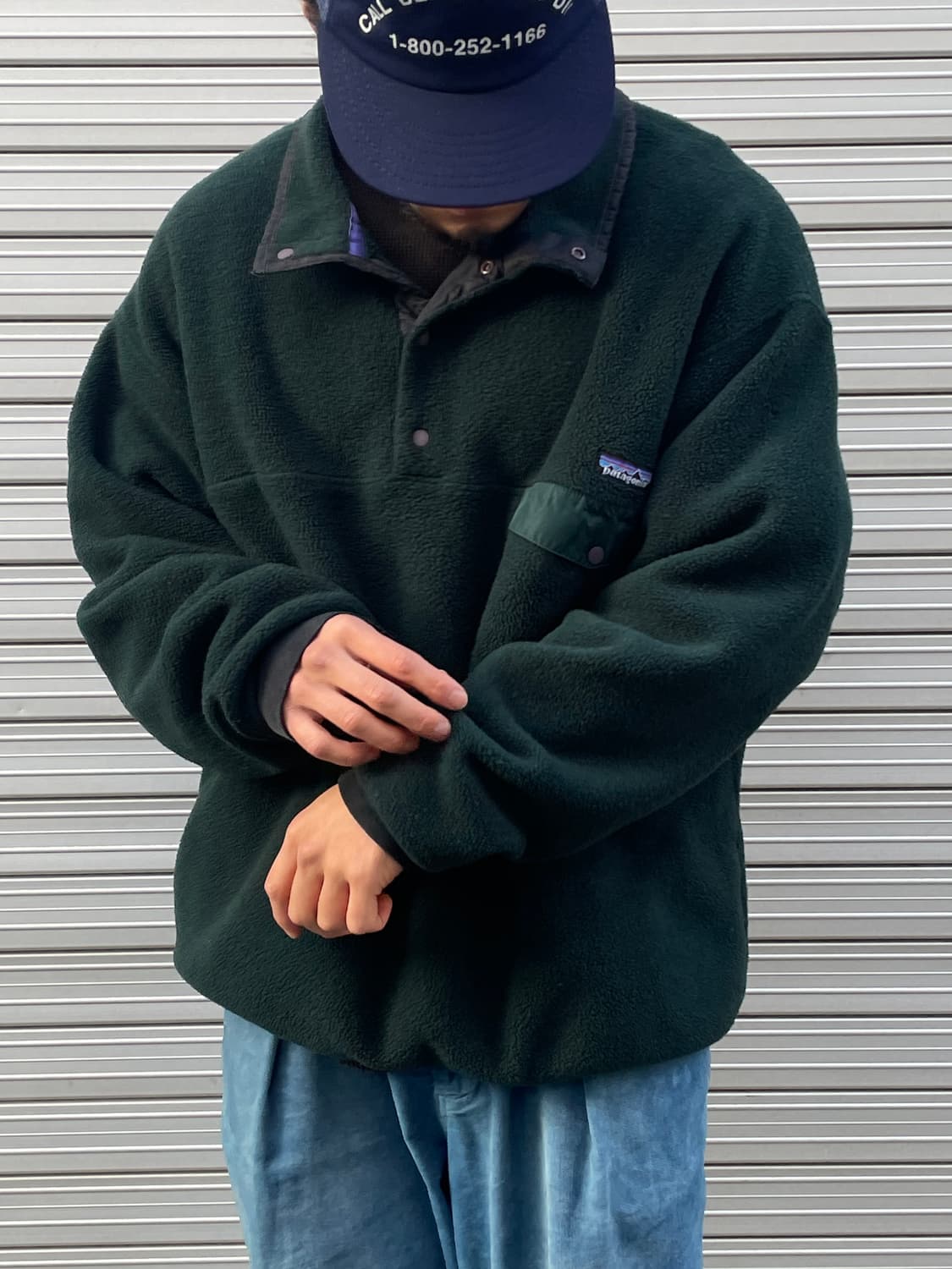 90s Patagonia Fleece Green Snap T(1998) 상품이미지3