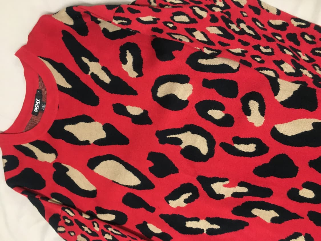 급처! DKNY 도나카란뉴욕 레오파드 니트 원피스 상품이미지2