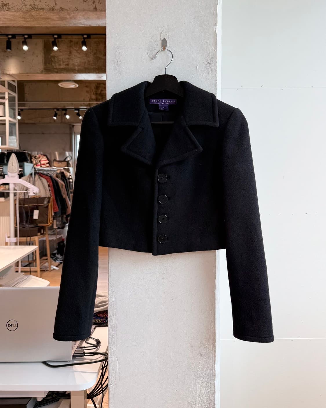 폴로 랄프로렌 퍼플라벨 캐시미어 울 크롭 자켓  상품이미지2