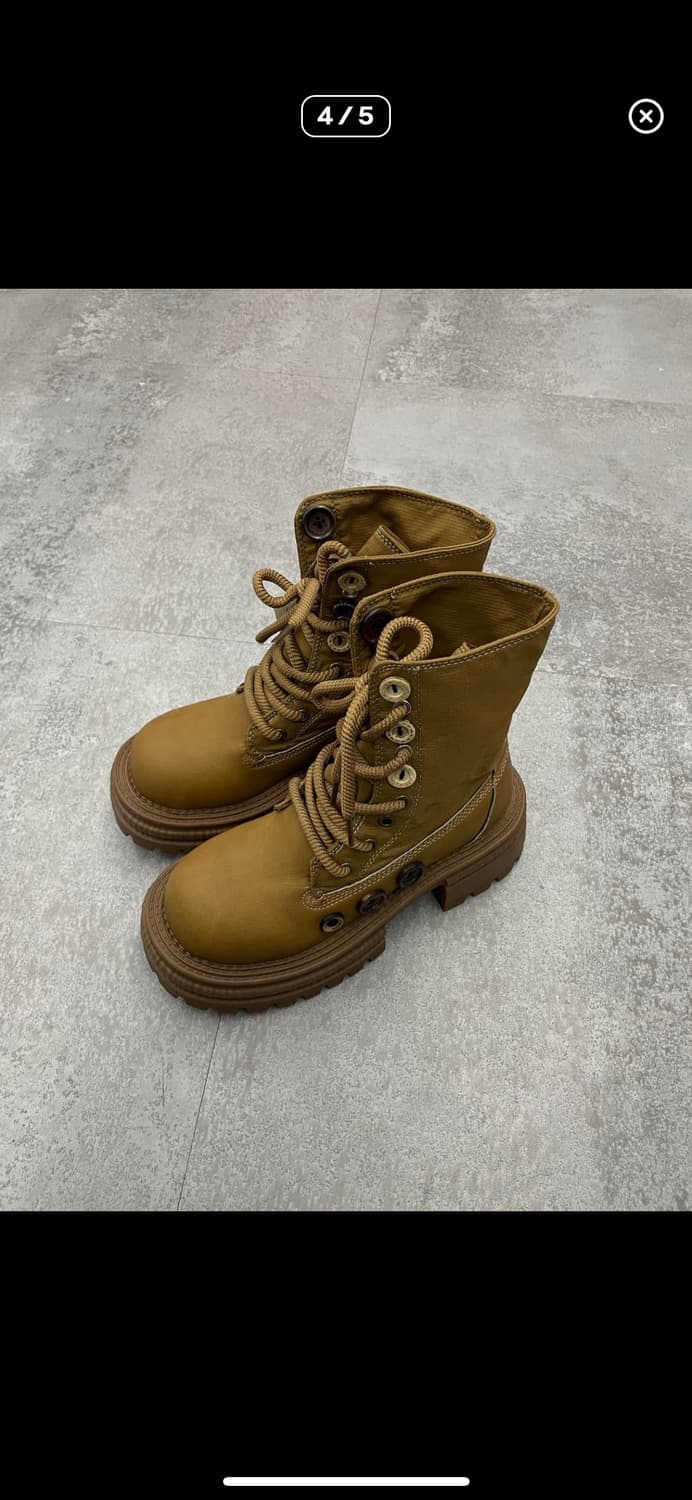 빈티지 하이탑 단추 통굽부츠 A3464 상품이미지4