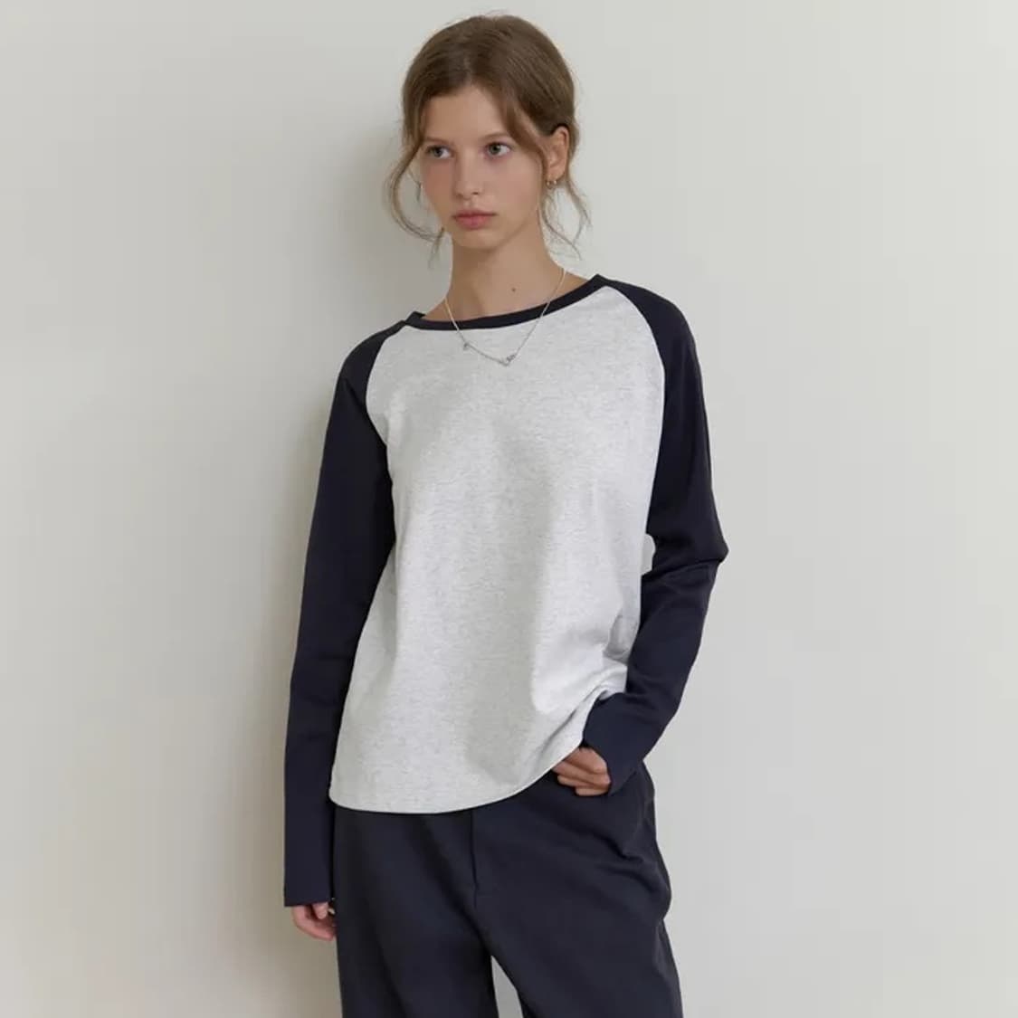 더미튼 Nov raglan t-shirt (melange grey) 상품이미지1