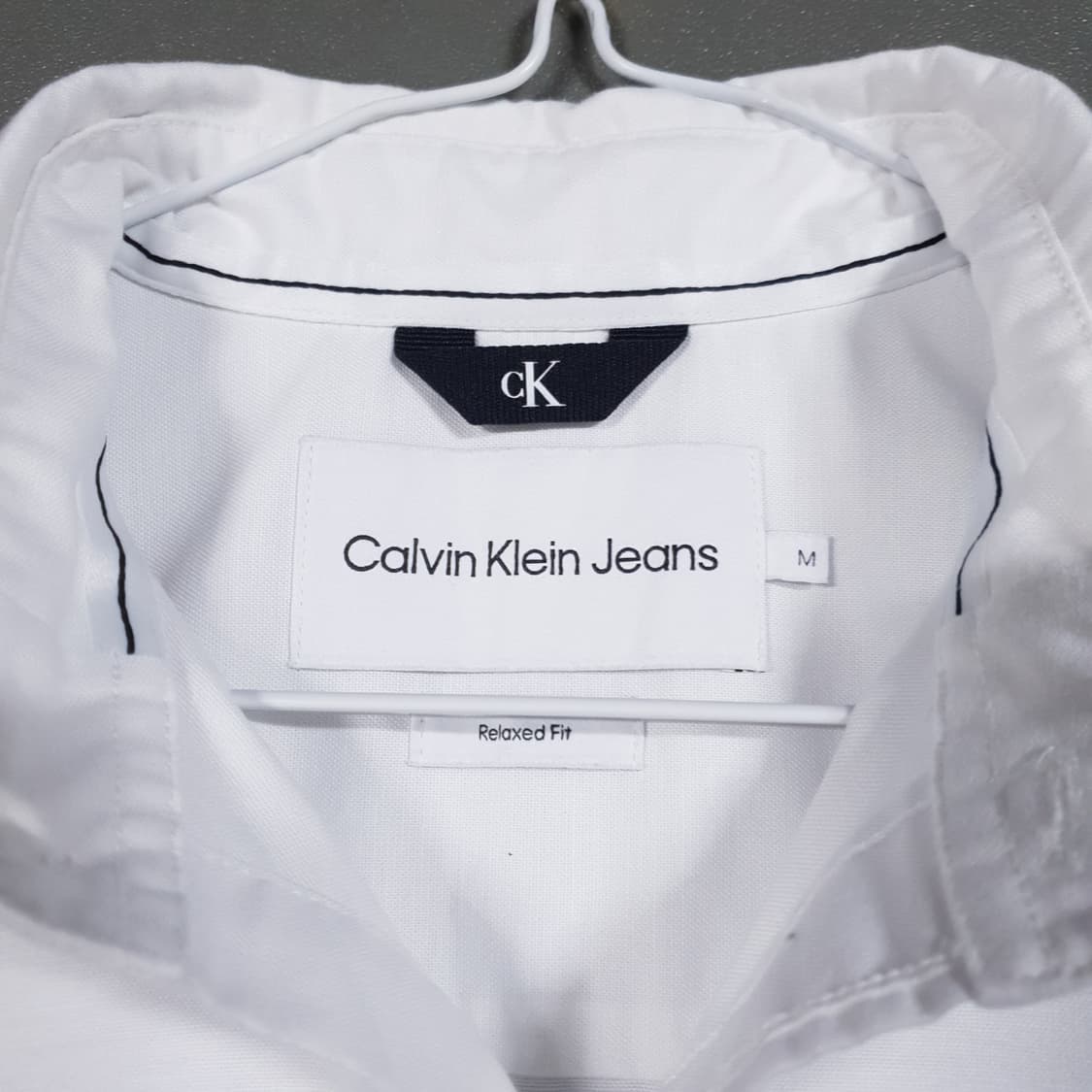 실측 XL) 캘빈클라인 by 라프시몬스 디자인 프린팅 화이트 셔츠 남방 상품이미지7