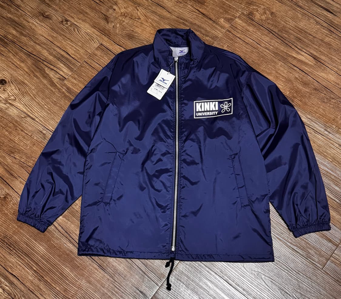 미즈노 대학교 프린팅 네이비 바람막이 자켓 상품이미지2
