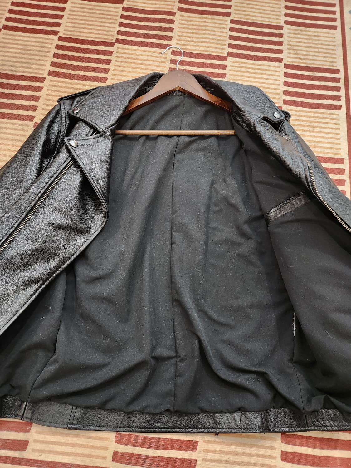 빈티지 카우하이드 더블 라이더 자켓 / 소가죽 레더 자켓 (xl) 상품이미지5