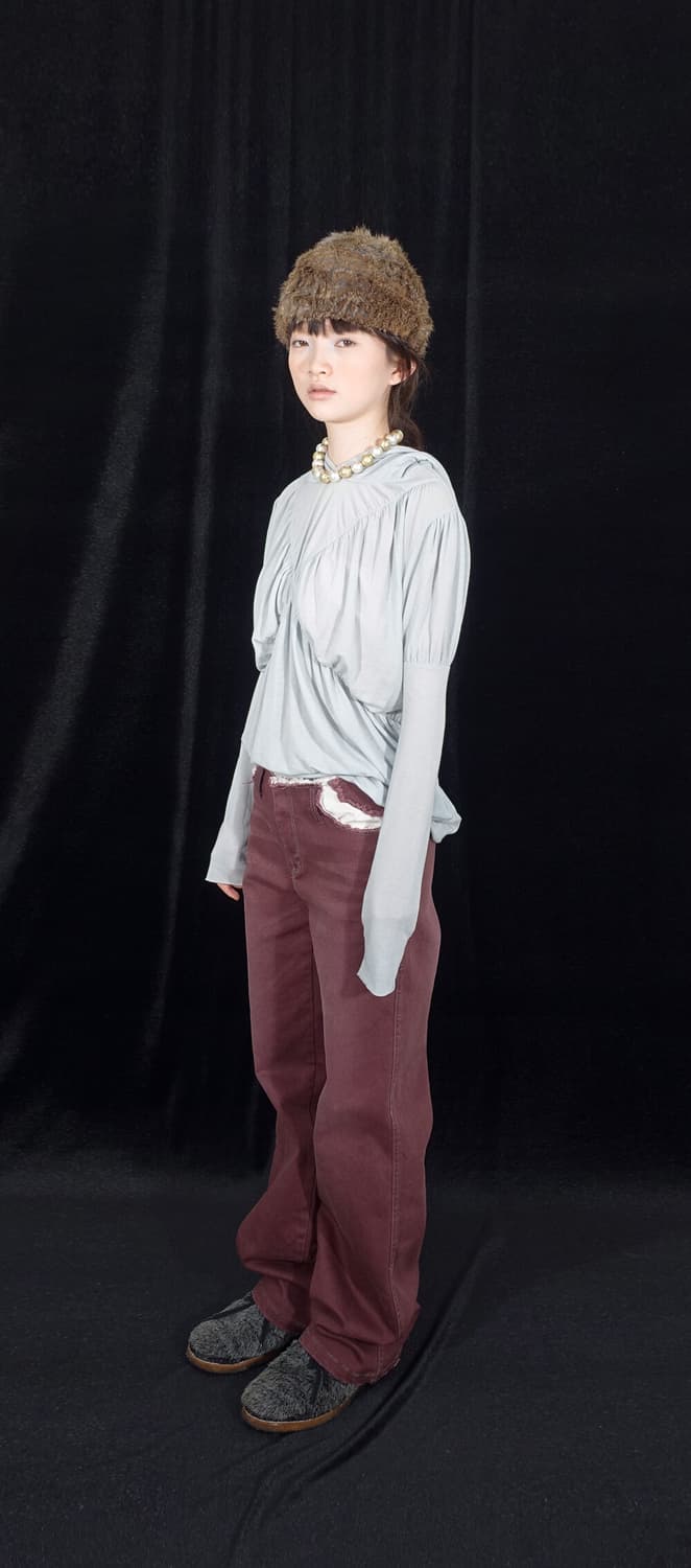 샵페어리 washed cut-off pants (wine) 상품이미지3