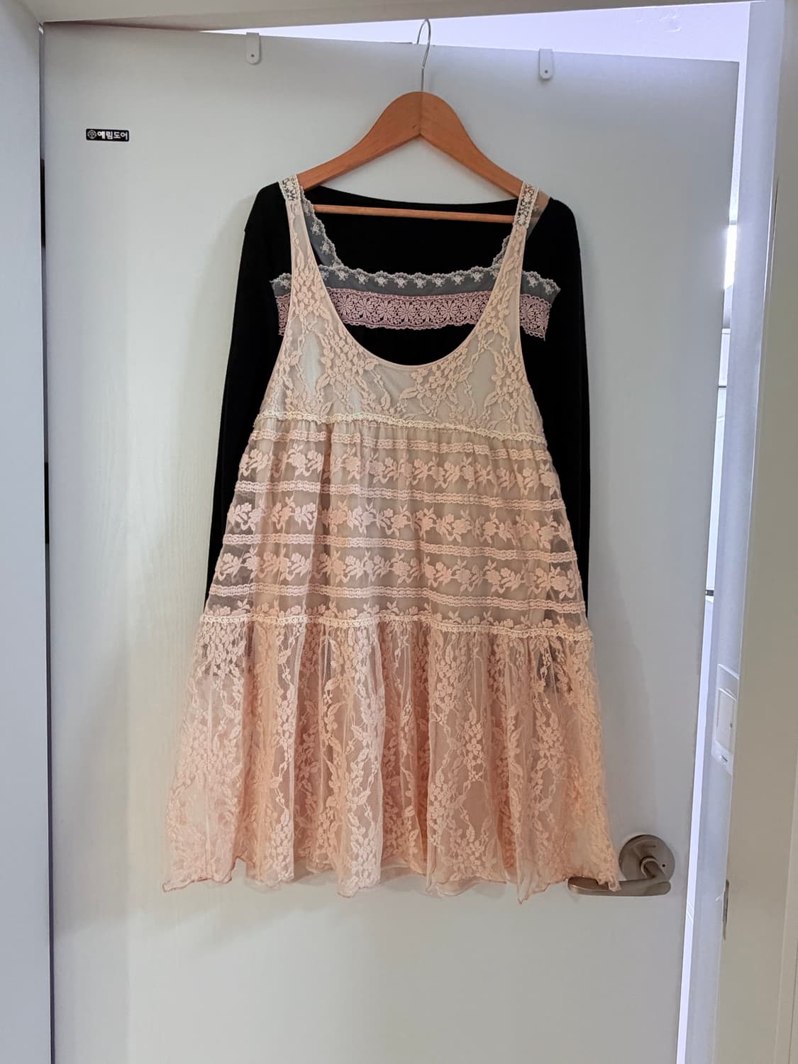 핑크 레이스 원피스 상품이미지1