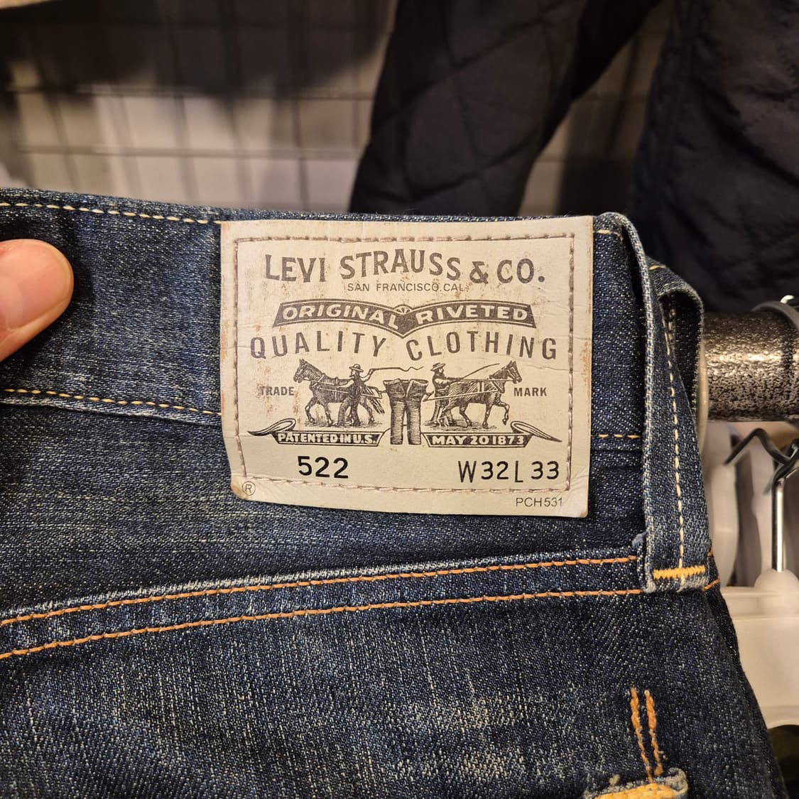 32인치 리바이스 522 워싱청바지  상품이미지3